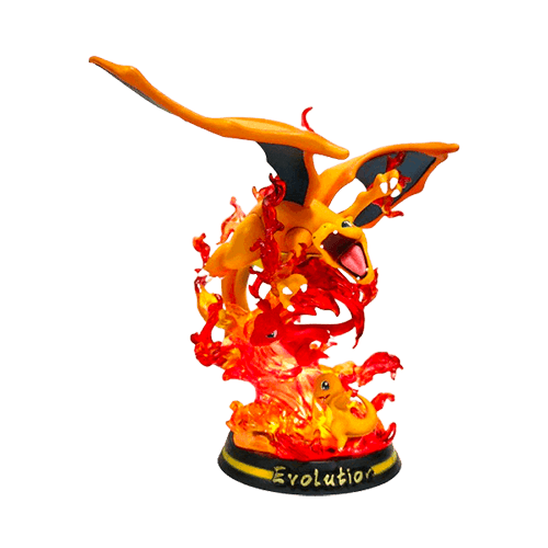 Figurine - Pokémon - Salamèche - Reptincel - Dracaufeu - Le trio de feu